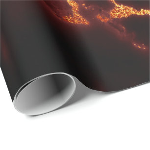 Papier Cadeau Rouge Bourgogne Abstrait or noir VIP marbre pierre