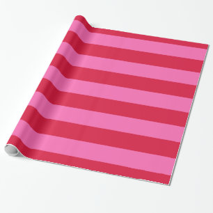 Papier Cadeau Rouge Crimson, rose chaud #2 XL Preppy Strie 1X