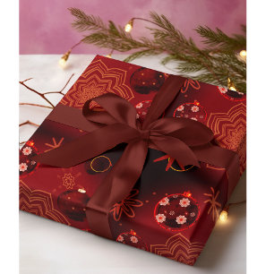 Papier Cadeau Rouge de fête