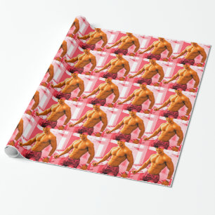 Papier Cadeau ROUGE de gros morceau de cuisine