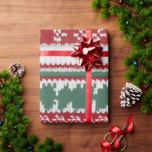 Papier Cadeau Rouge Et Blanc Trop Festif