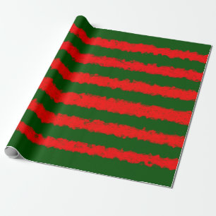 Papier cadeau rouge et vert