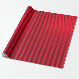 Papier Cadeau Rouge foncé et lignes funky noires
