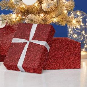 Papier Cadeau Rouge Inspiré Métallisé Simple Élégant