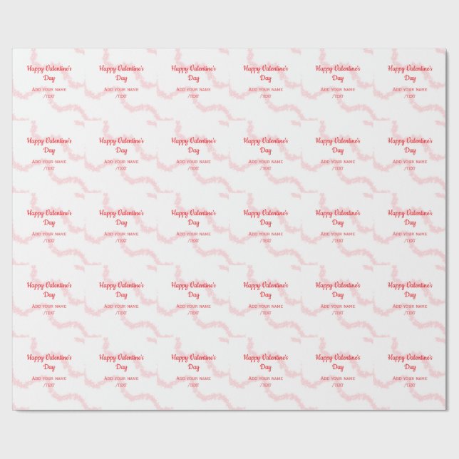 Papier Cadeau Rouge pailleté lignes joyeuse Saint-Valentin spira (Plat)