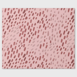 Papier Cadeau Rouge Pastel à Points Peints