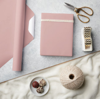 Papier Cadeau Rouge Rosé Uni Chaud