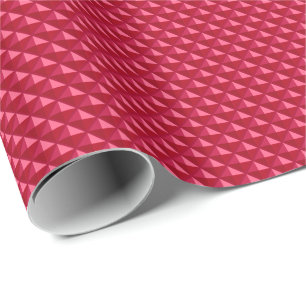 Papier Cadeau Rouge rubis, aspect émail, grille cloutée