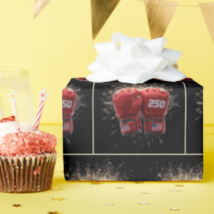 Papier Cadeau Rouge UFC Gants de combat pour USA 250e anniversai