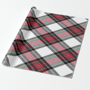 Papier Cadeau Rouge Vert blanc Steward Noël Plaid