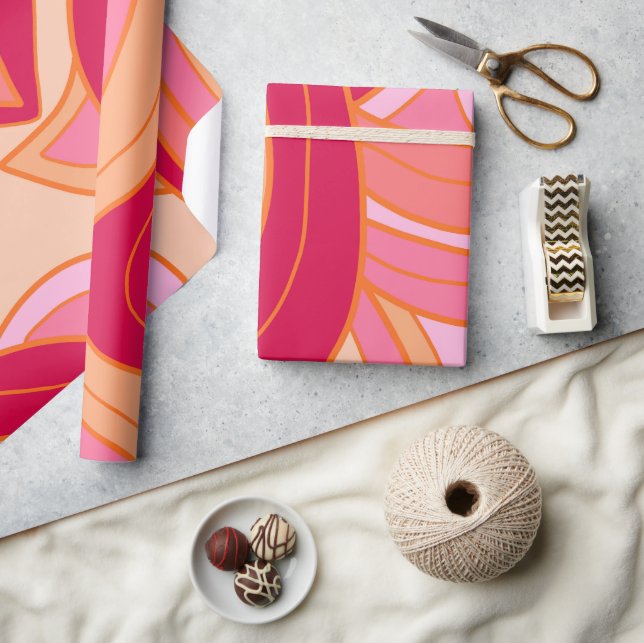 Papier Cadeau Rouges Groovy (Artisanat)