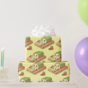 Papier Cadeau Roulé Suisse Matcha : Cake Art au Thé Vert Iron T