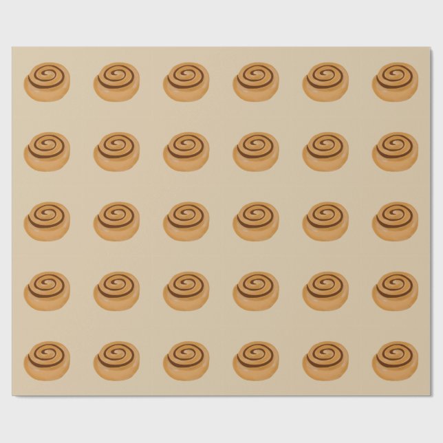 Papier Cadeau Rouleau de cannelle (Plat)
