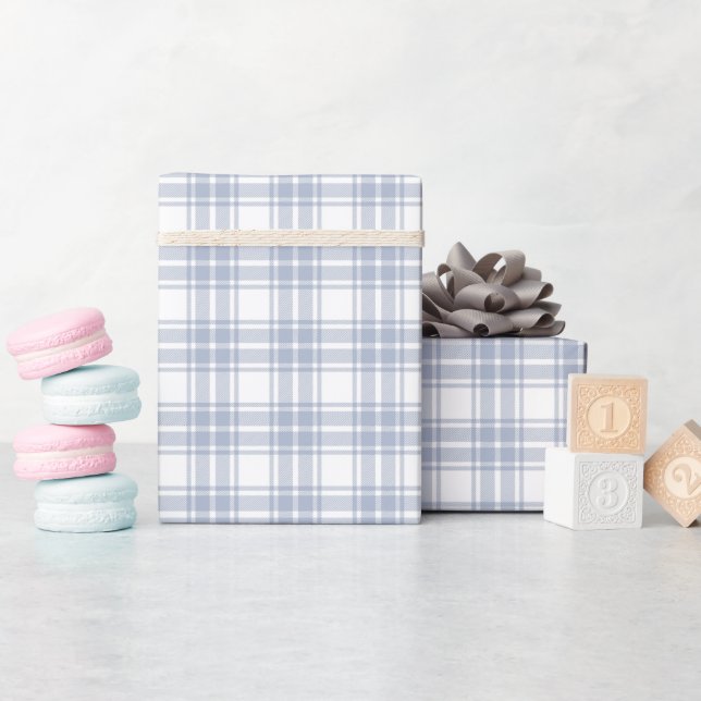 Papier Cadeau Rouleau de Motif bleu pâle (Baby Shower)