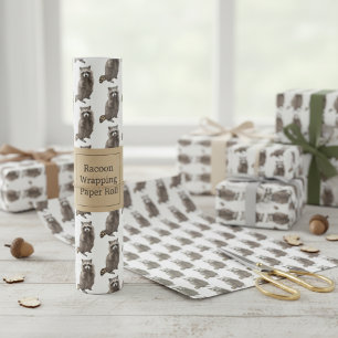 Papier Cadeau Rouleau de papier à enveloppement raccoon
