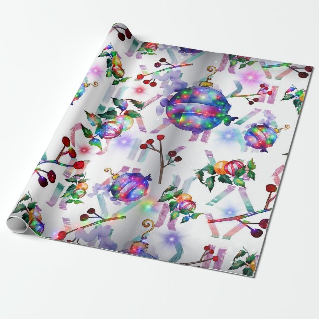 Papier Cadeau Rouleau de papier d'enveloppement de Noël chinois (Déroulé)