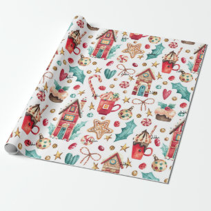Papier Cadeau Rouleau, Nom sur Maisons de Bonbons Magiques, Moti
