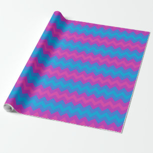 Papier Cadeau Roulette Chic Giftwrap : Purple, Rose, Chevrons Bl