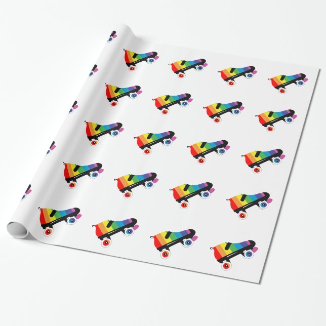 Papier Cadeau roulettes arc-en-ciel (Déroulé)