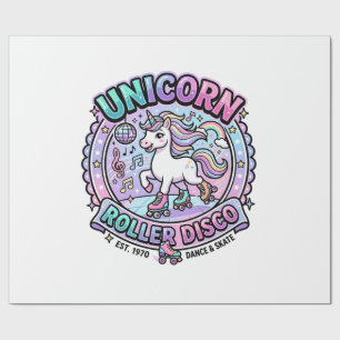 Papier Cadeau Roulis de licorne à disco POD Prêt Marketplace Art