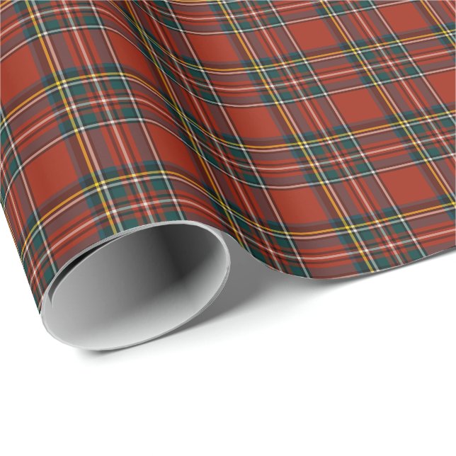 Papier Cadeau Royal Stewart Tartan (Coin rond)