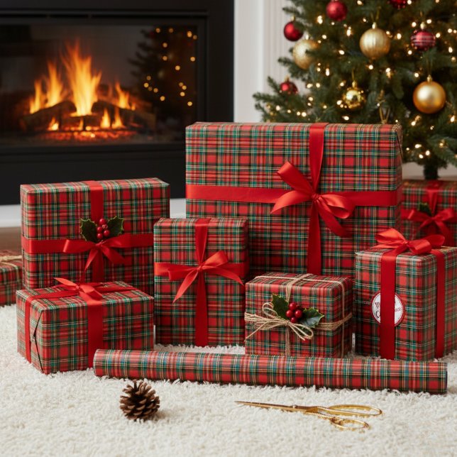 Papier Cadeau Royal Stewart Tartan (Royal Stewart Tartan Wrapping Paper)