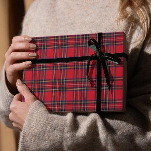 Papier Cadeau Royal Stewart Tartan Red Plaid