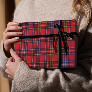Papier Cadeau Royal Stewart Tartan Red Plaid