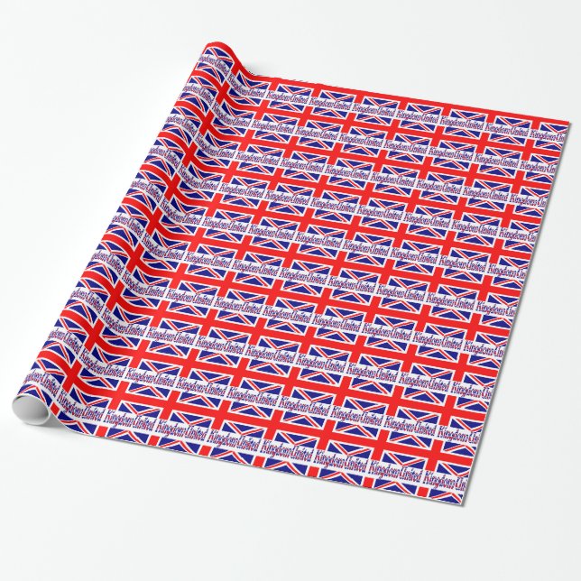 Papier Cadeau Royaume-Uni Cadeau de drapeau britannique (Déroulé)