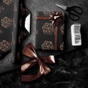 Papier Cadeau RPG Crit AF Copper Fantasy Tabletop Gamer Dice