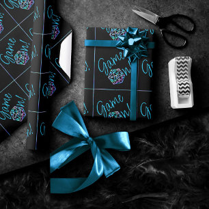 Papier Cadeau RPG Game On   Holo Retro PnP Tabletop Gamer Dice