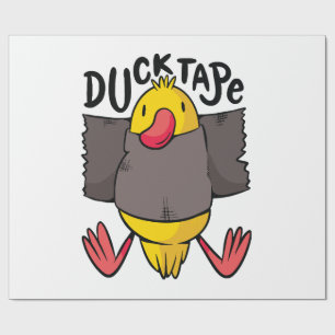 Papier Cadeau Ruban Canard Drôle