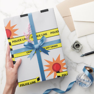Papier Cadeau Ruban de police Scène de crime Ne pas traverser