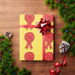 Papier Cadeau Ruban de Récompense Rouge Ridicule Sans Effort