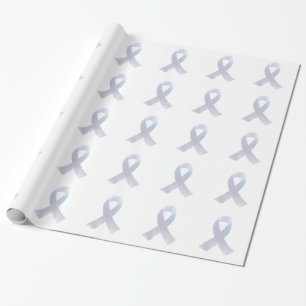 Papier Cadeau Ruban de sensibilisation au cancer du poumon