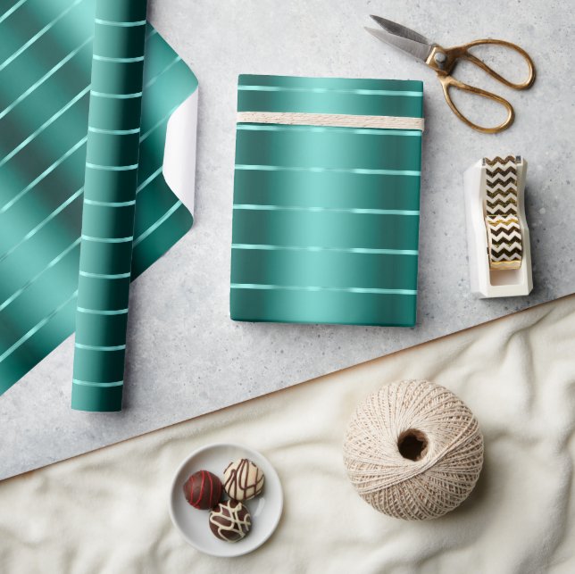 Papier Cadeau Ruban et Nœud Ruban Vert Sarcelle Shower de Mariée (Artisanat)