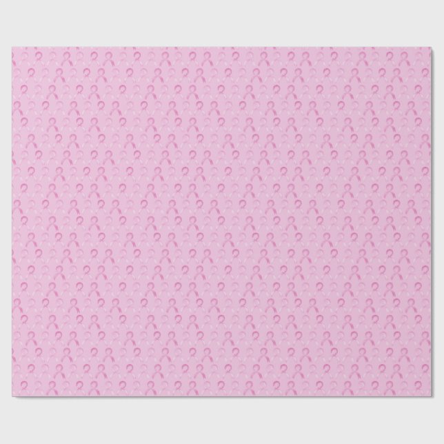 Papier Cadeau Ruban Rose, Cancer Du Sein, Soutien, Cadeau, (Plat)