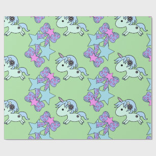 Papier Cadeau Ruban Super mignon Unicorn Star Adorable