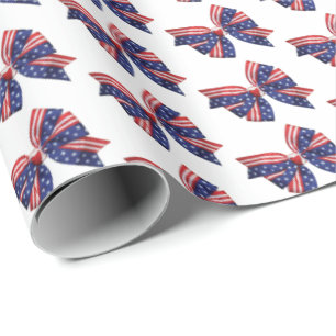 Papier Cadeau Ruban vintage Patriotic Stars and Stripes