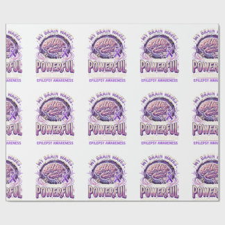 Papier Cadeau Ruban Violet pour la Sensibilisation à l'Épilepsie