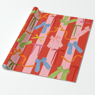 Papier Cadeau Rubans Rétro Colorés