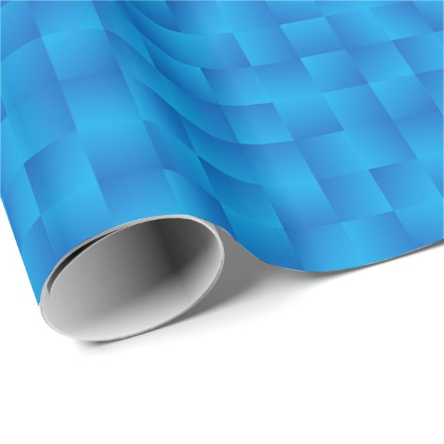 Papier Cadeau Rubans satinés - bleu Cobalt (Coin rond)