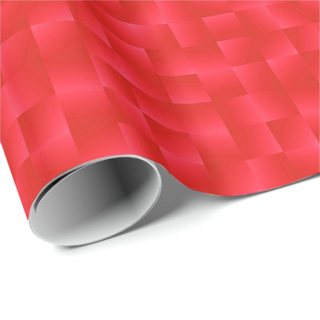 Papier Cadeau Rubans satinés - Rouge foncé (Coin rond)