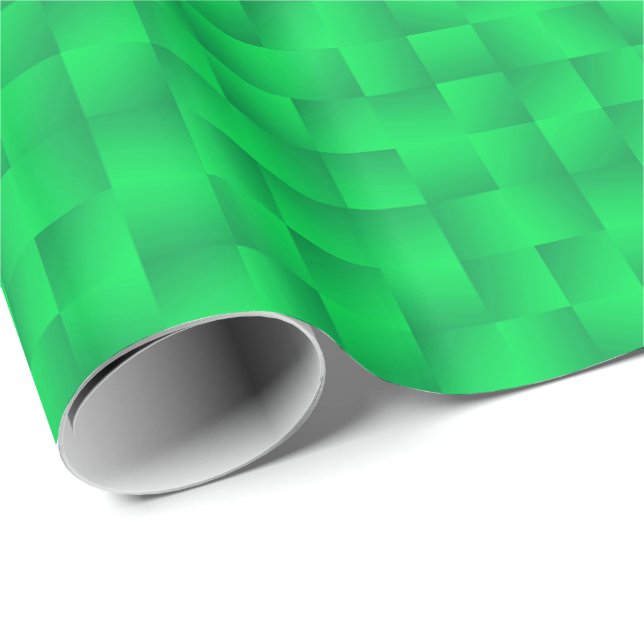 Papier Cadeau Rubans Satinés - Vert Émeraude (Coin rond)