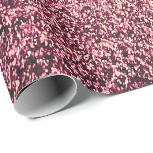 Papier Cadeau Rubino Burgud Glass Or Ombre Abstrait (Coin rond)