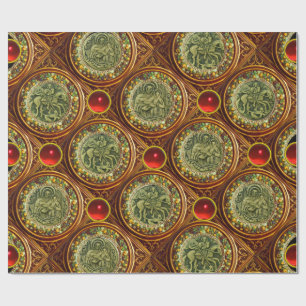 Papier Cadeau Rubis de rouge de ST GEORGE, de DRAGON /MADONNA ET