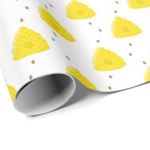 Papier Cadeau Ruches et abeilles mignonnes toute couleur