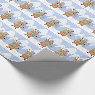 Papier Cadeau Rudolph masqué de Noël