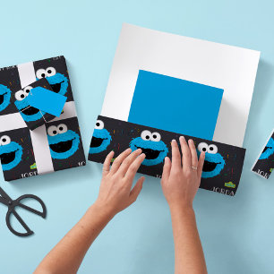Papier Cadeau Rue Sesame Joyeux Anniversaire de Cookie Monster