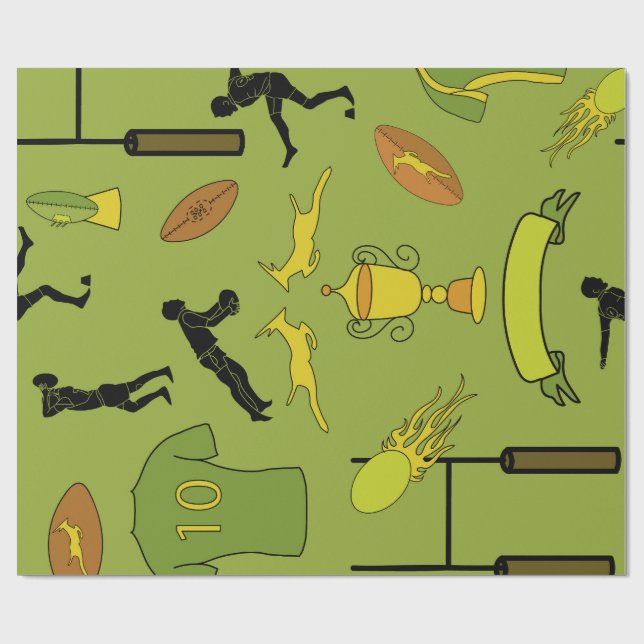 Papier Cadeau Rugby game are on Wrapping Paper (Plat)